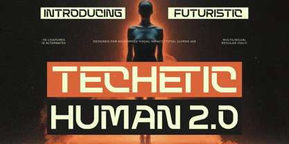 Techetic Human Font Poster 1