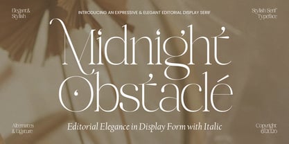 Midnight Obstacle Font Poster 1