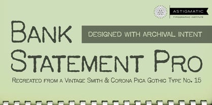 Bank Statement Pro AOE Font Poster 1