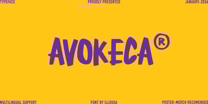 Avokeca Font Poster 1