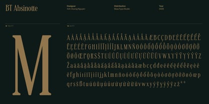 BT Absinotte Font Poster 2