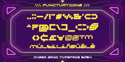 Cyber Grid Font Poster 15