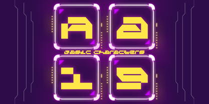 Cyber Grid Font Poster 2