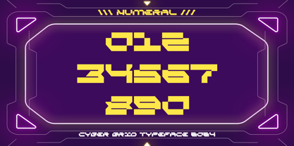 Cyber Grid Font Poster 14