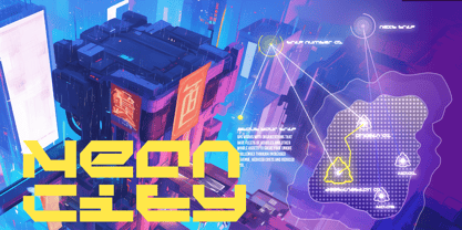Cyber Grid Font Poster 3