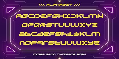 Cyber Grid Font Poster 13