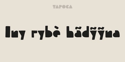 Tapoca Font Poster 2