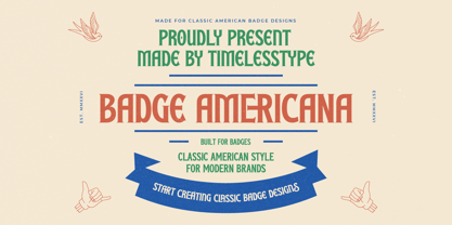 Badge Americana Font Poster 1