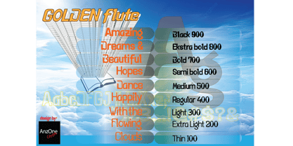 Golden Flute Font Poster 9