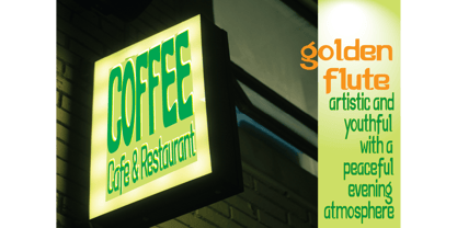 Golden Flute Font Poster 2