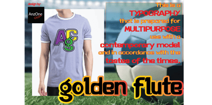 Golden Flute Font Poster 5