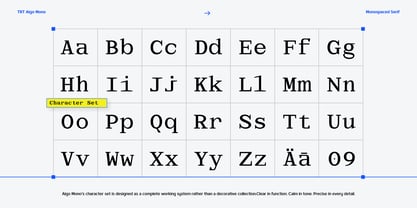 TRT Aigo Mono Font Poster 2