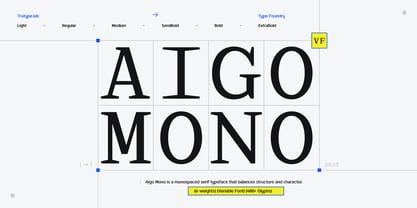 TRT Aigo Mono Font Poster 1