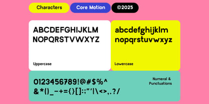 Core Motion Font Poster 2