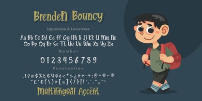 Brenden Bouncy Font Poster 8