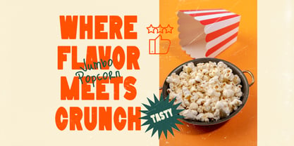 Jumbo Popcorn Font Poster 3