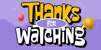 Claping Ballon Font Poster 11