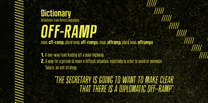 Off Ramp Font Poster 2