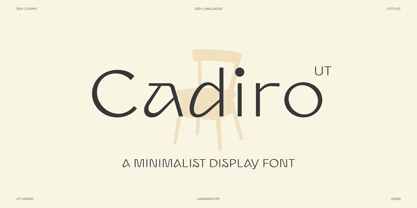 UT Cadiro Font Poster 1