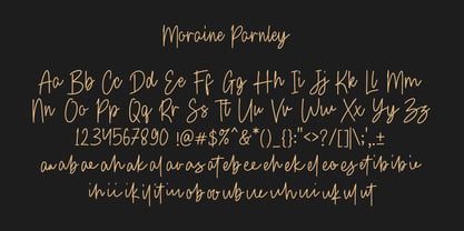 Moraine Parnley Font Poster 11