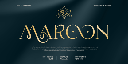 Maroon Font Poster 1