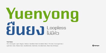 Yuenyong Loopless Font Poster 1