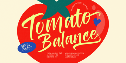 Tomato Balance Font Poster 1