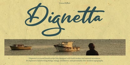 Dignetta Script Font Poster 2