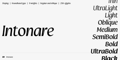 Intonare Font Poster 2
