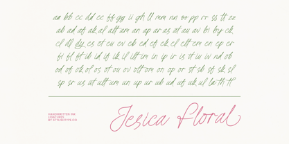 Jesica Floral Font Poster 12