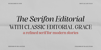 The Serifon Editorial Font Poster 2