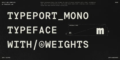 TRT Typeport Mono Font Poster 1