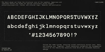 TRT Typeport Mono Font Poster 2