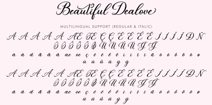 Beautiful Dealove Italic Font Poster 10