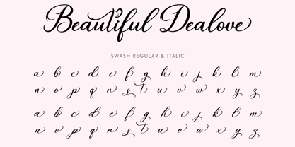 Beautiful Dealove Italic Font Poster 8