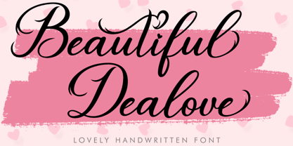 Beautiful Dealove Italic Font Poster 1