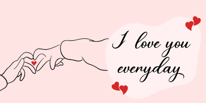 Beautiful Dealove Italic Font Poster 4