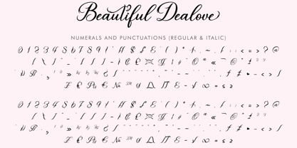 Beautiful Dealove Italic Font Poster 9