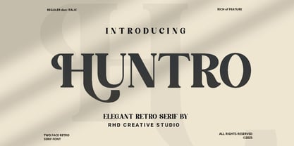 Huntro Font Poster 1