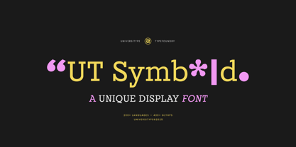 UT Symbold Font Poster 1