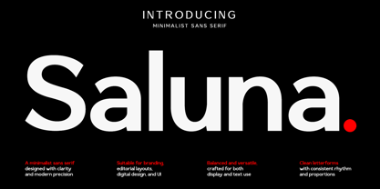 Saluna Font Poster 1