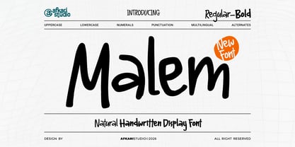 Malem Font Poster 1