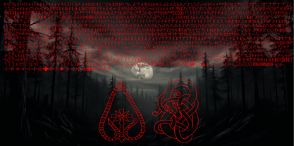Ongunkan Rune All Letters Font Poster 2