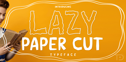 Lazy Paper Cut Font Poster 1