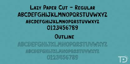 Lazy Paper Cut Font Poster 6