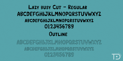 Lazy Paper Cut Font Poster 7