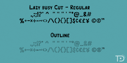 Lazy Paper Cut Font Poster 8