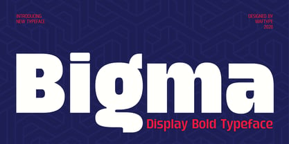 Bigma Font Poster 1
