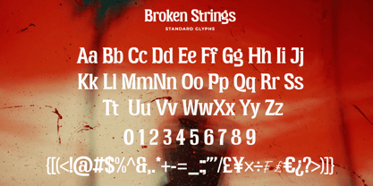 Broken Strings Font Poster 5