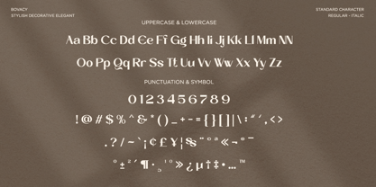 Bovacy Font Poster 9